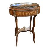 Jardinière in precious wood marquetry, Napoleonic III period, mid-19th century.