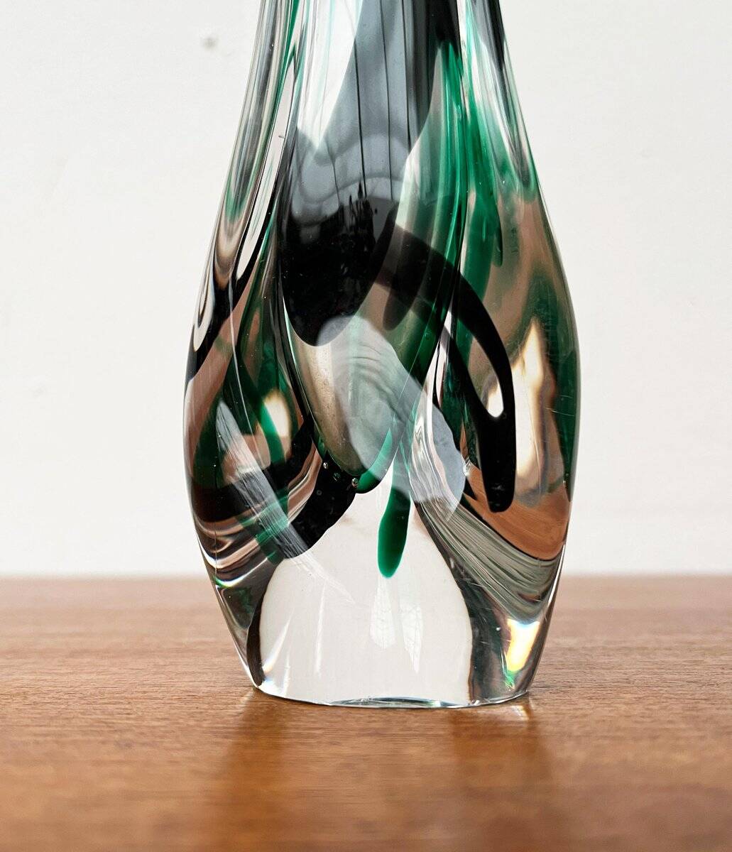 Vintage art glass vase by Max Verboeket for Kristalunie Maastricht, 1970s