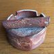 Enamelled terracotta ashtray