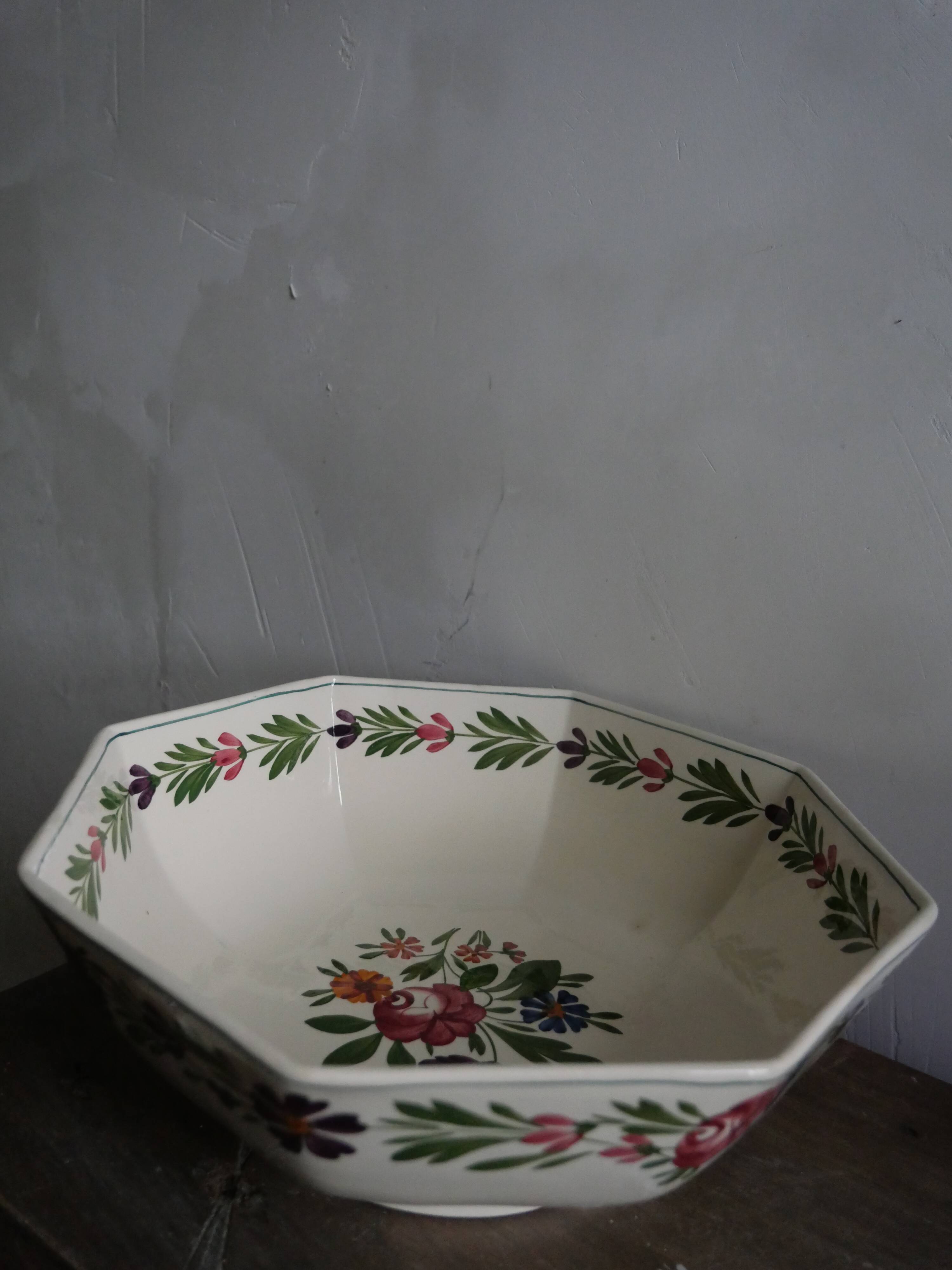 Salad bowl Sarreguemines model Rusticana