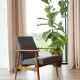 Scandinavian modern armchair graphite corduroy H.Lis