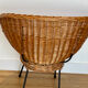 2 wicker basket chairs from the 1950s
