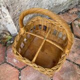 Vintage rattan bottle holder