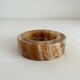 Straight round ashtray in vintage alabaster or onyx