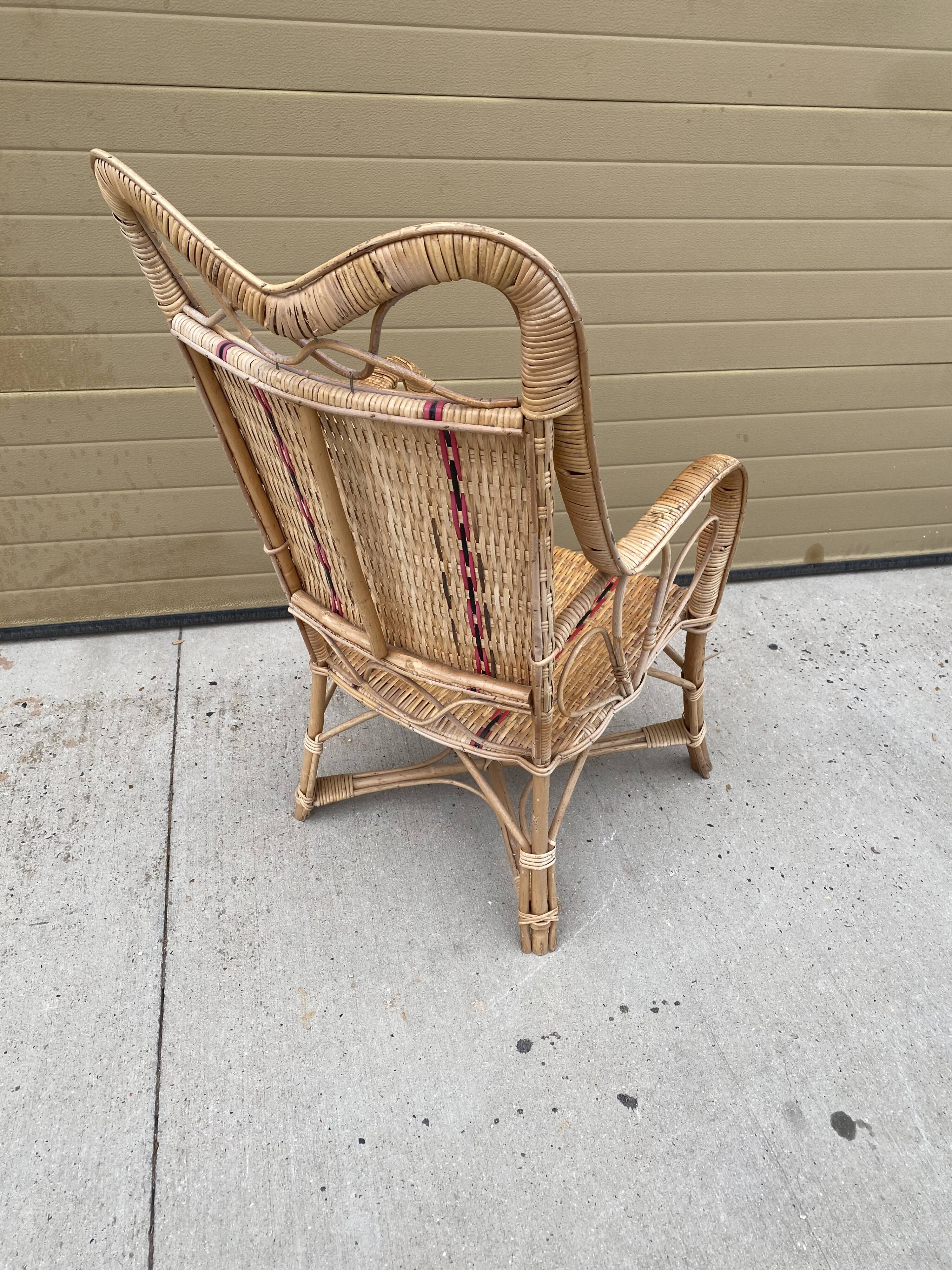 Rattan armchair