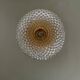 vintage glass globe wall light or ceiling light with diamond point design