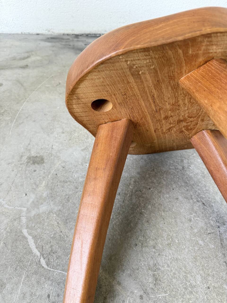 Pair of Henri Bataille oak stools