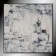 Tableau peinture abstraite "black or white"