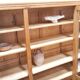 Vintage wooden glass bookcase cabinet