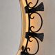 Hillebrand illuminated wall mirror wrought iron 1980s
