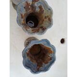 Set of 5 cast iron vases from 1900 from Charleville-Mézières