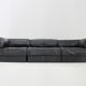 De Sede DS 88 modular sofa black leather patchwork Switzerland 1970s