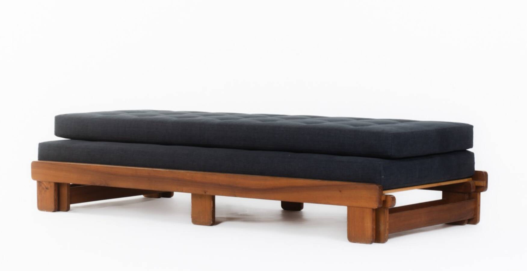 Vintage oak convertible bench by Alain Gaubert