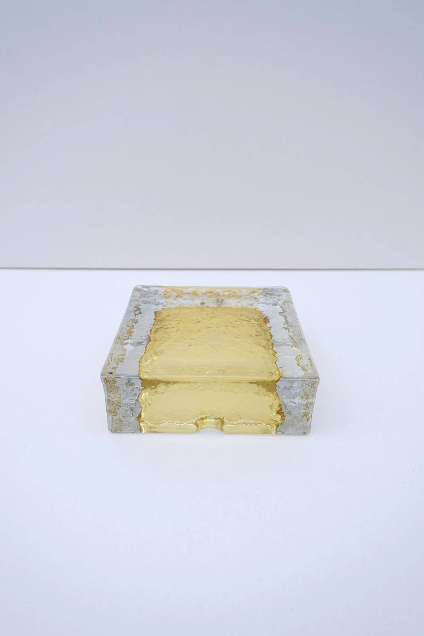 Molded glass trinket tray, 1970