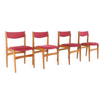 4 chaises danoises par Erik Buch modèle 89