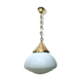 Suspension en opaline art déco.