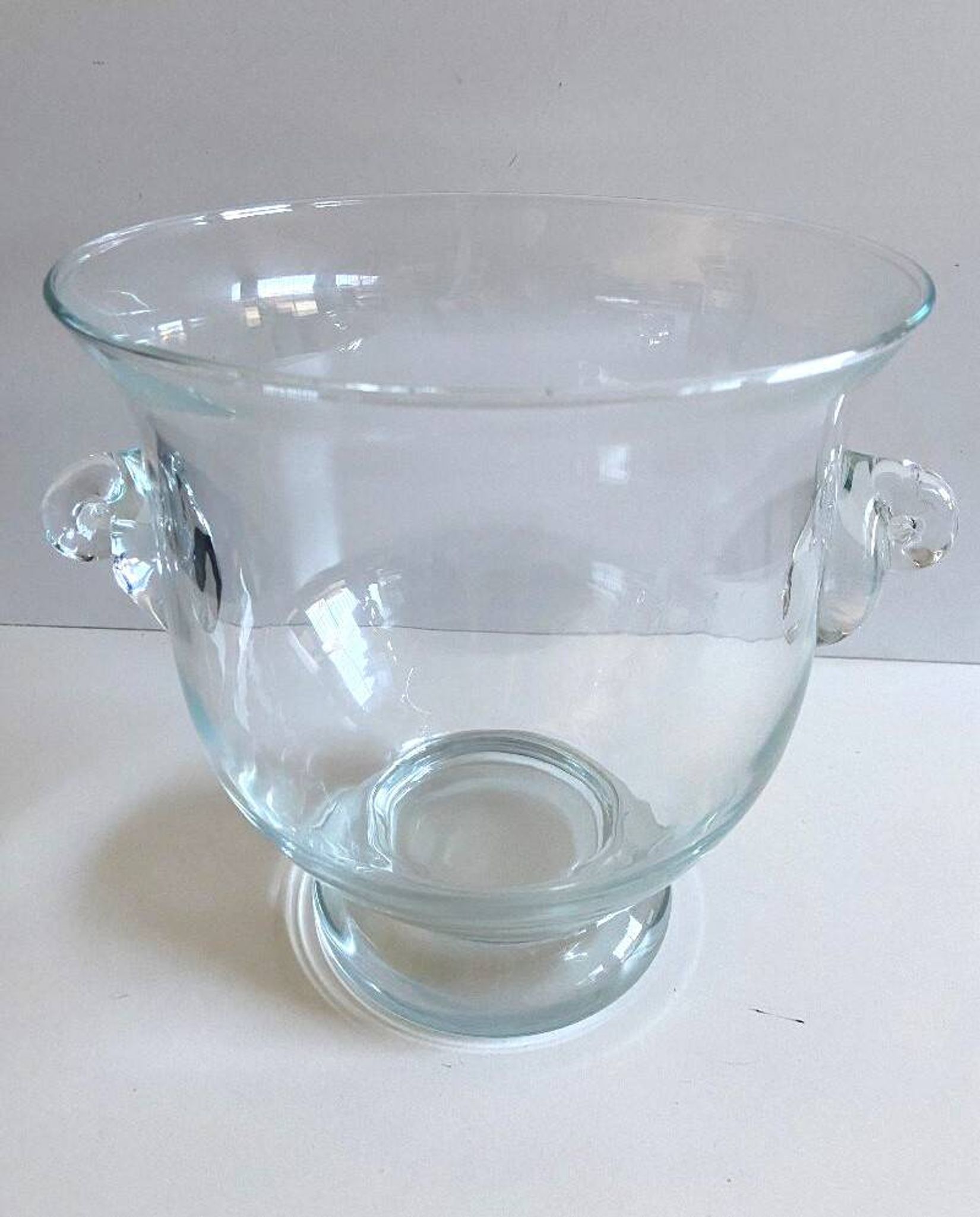 Gros Seau à Champagne ou Glace Rafraichissoir Vase Terrarium Verre Soufflé