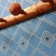 Vintage wood coat rack bamboo pattern