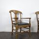 Serie de 4 fauteuils de style directoire à dossier en palmette