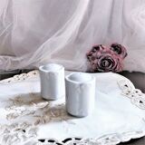 Salière poivrier porcelaine blanche