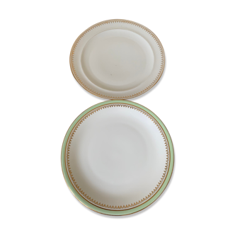 Deux assiettes porcelaine de Limoges