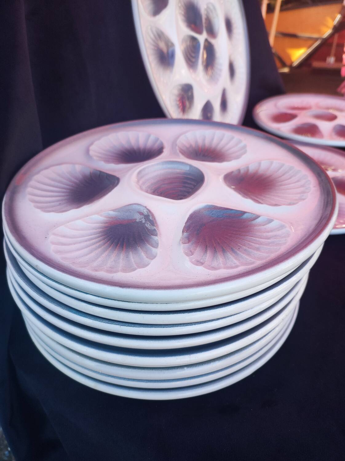 Oyster service 12 people 13 pieces