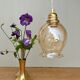 Vintage amber glass tulip pendant light