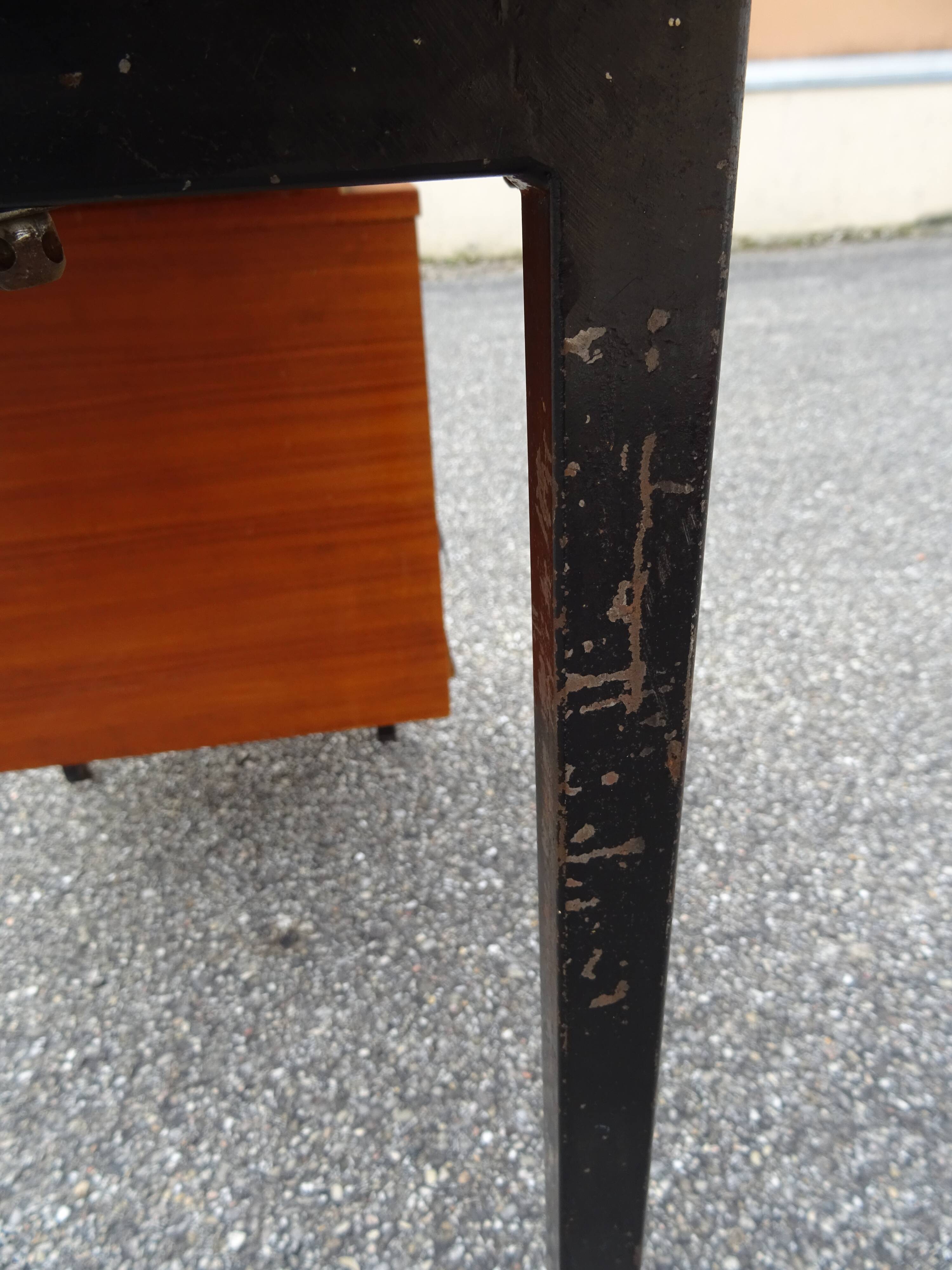 Vintage wood metal desk from the 60s