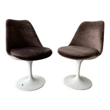 Pair of tulip chairs by Eero Saarinen, Knoll 80