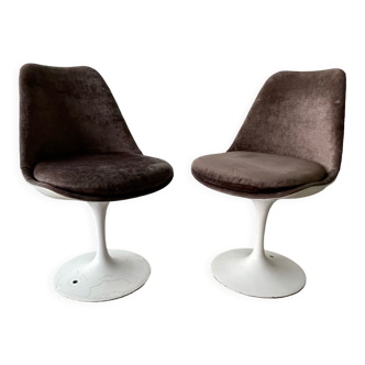 Paire de chaises tulip de Eero Saarinen, Knoll 80