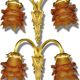Pair of Louis XVI style wall sconces by Lucien GAU, Paris - gilded bronze