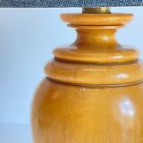 Vintage solid wood and fabric lamp