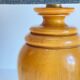 Lampe bois massif et tissu vintage