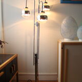 Lampadaire vintage 3 globes argentes