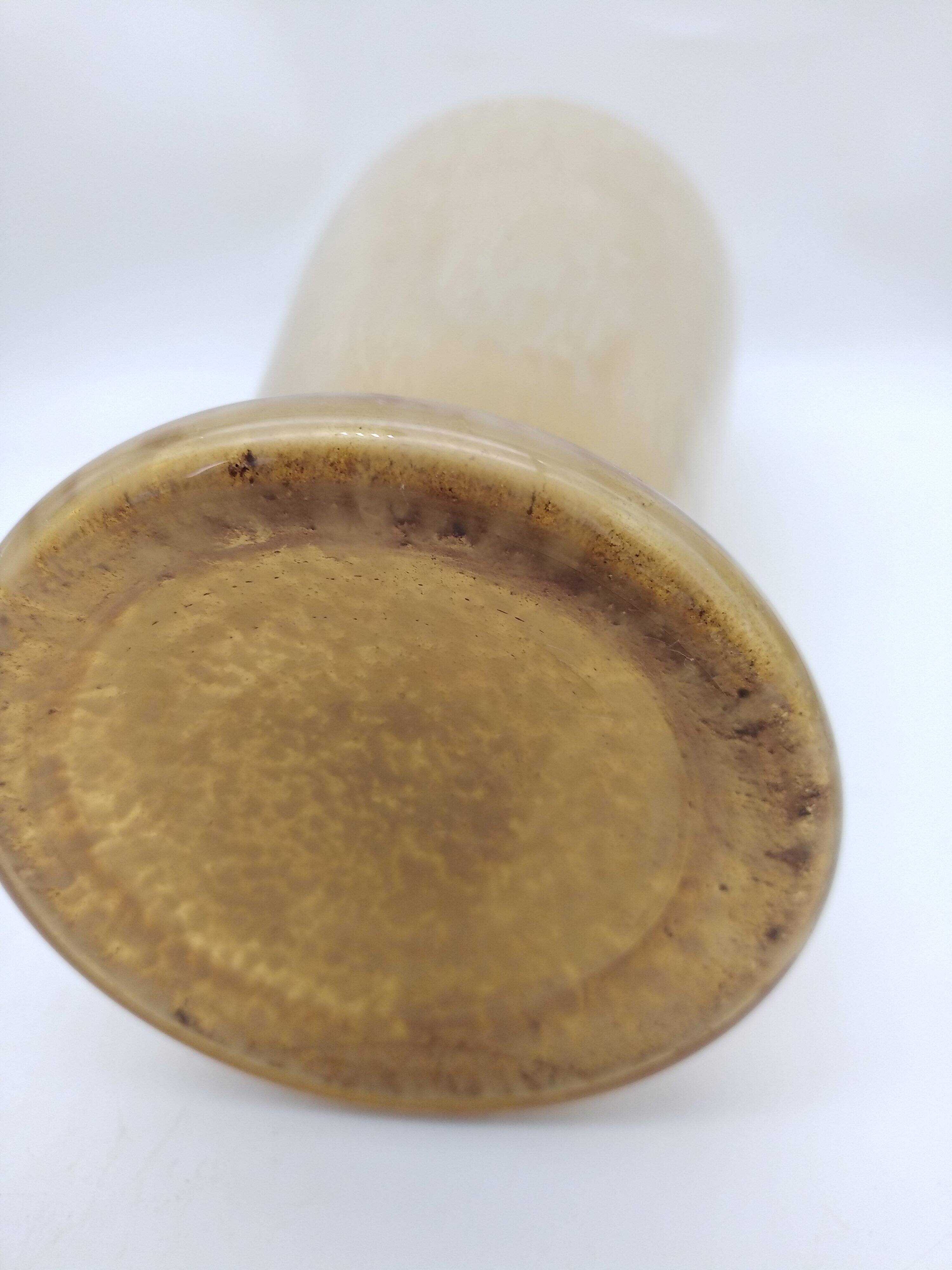 Speckled glass vase. Clichy glass.