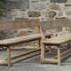 Paire de bancs bois, années 40