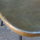 Pair of 50s chairs in metal and skaï