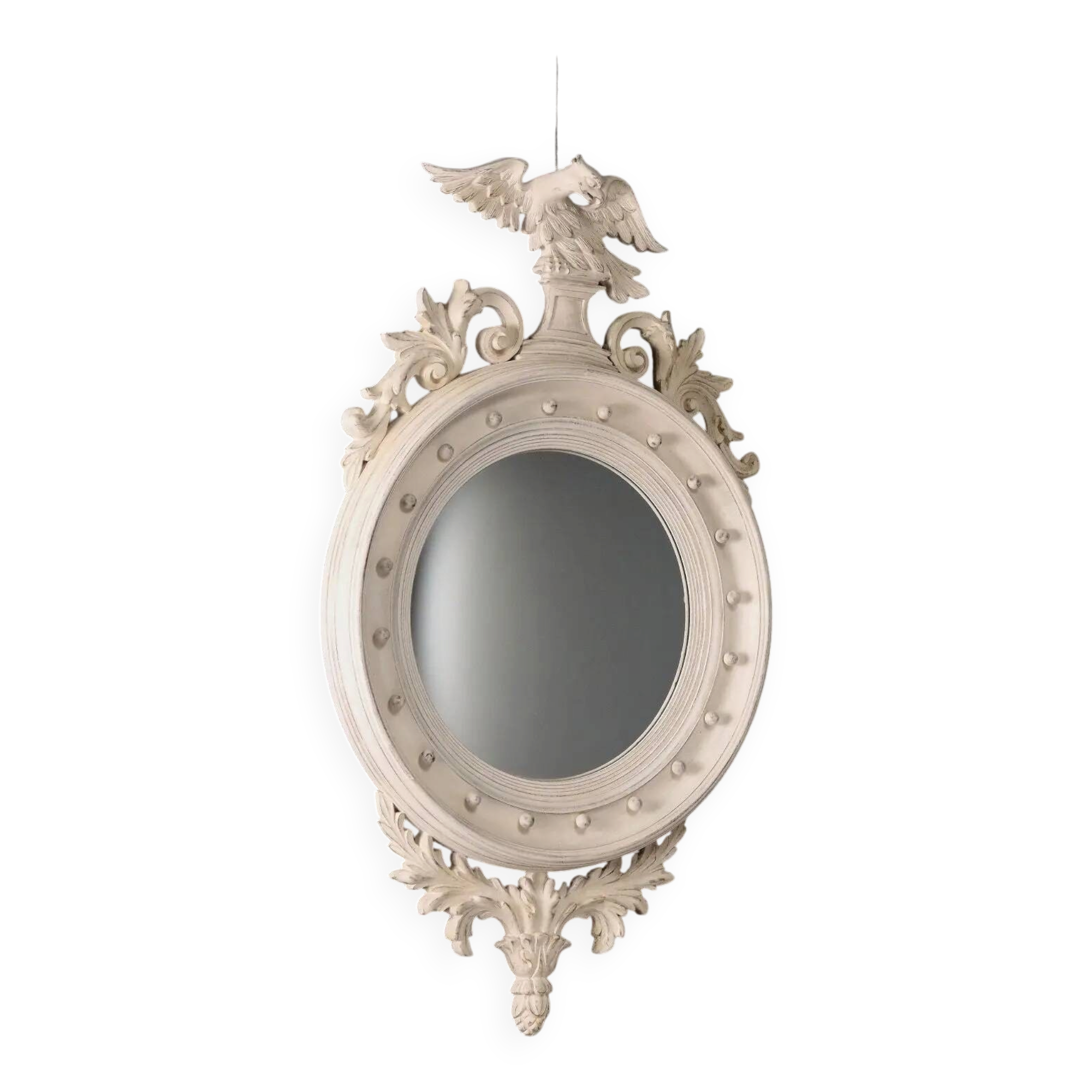 Antique Regency mirror in gilded wood, Italy, early 20th century.