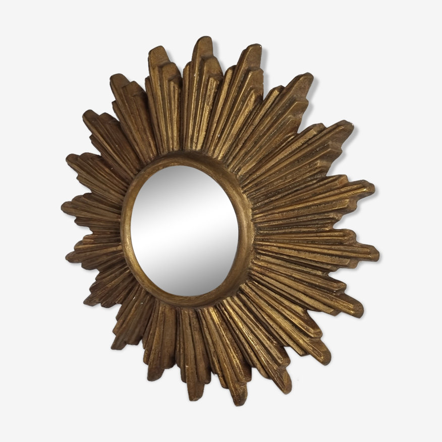 Miroir en terre cuite du milieu du siècle années 1960 42cm | Selency