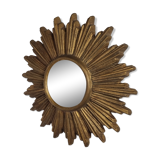 Miroir en terre cuite du milieu du siècle années 1960 42cm