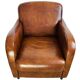 Vintage Club Chair in Brown Leather