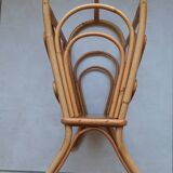 Vintage rattan magazine holder