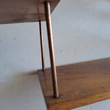 Wall shelf in oak and copper from the 50s