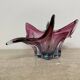 Mid century Murano pink glass bowl , 1970s