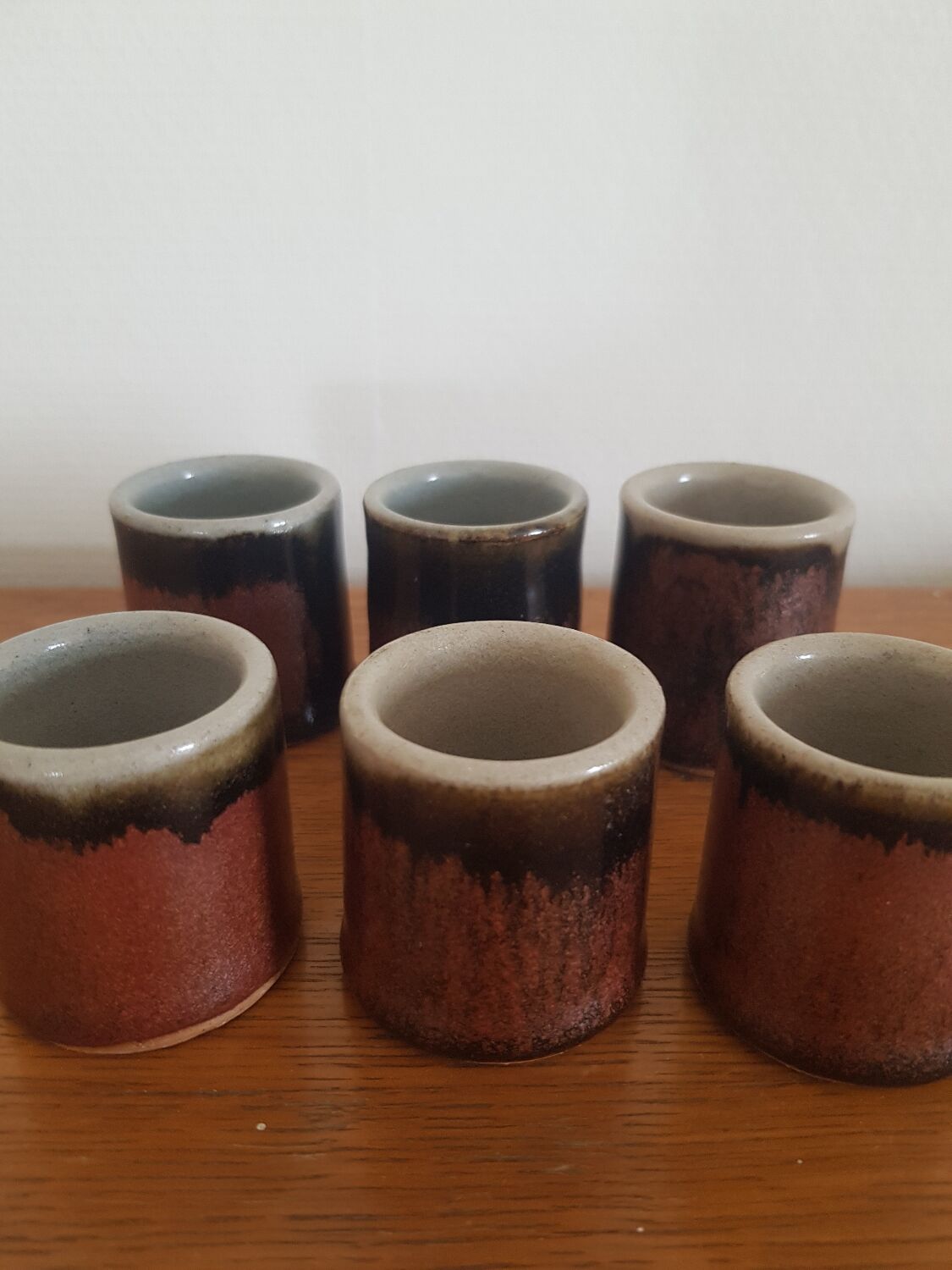 Set of 6 ceramic glasses