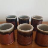 Set of 6 ceramic glasses
