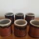 Set of 6 ceramic glasses