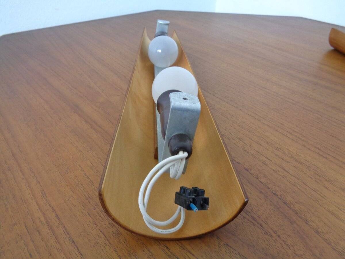 Danish Teak Wall Lamp, 1950s