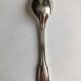 Set of 8 small silver metal spoons