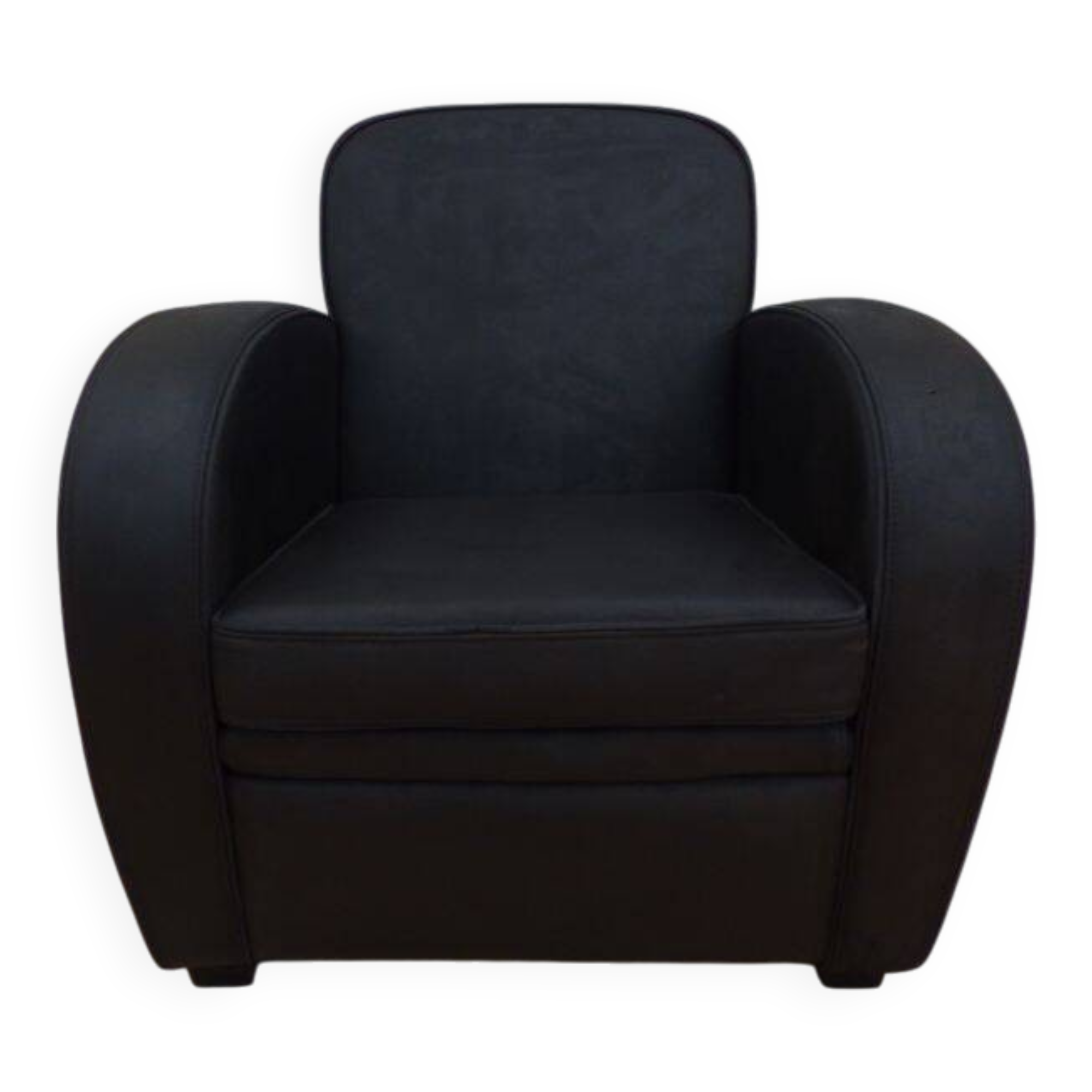 Black grey leather club chair - Very good condition